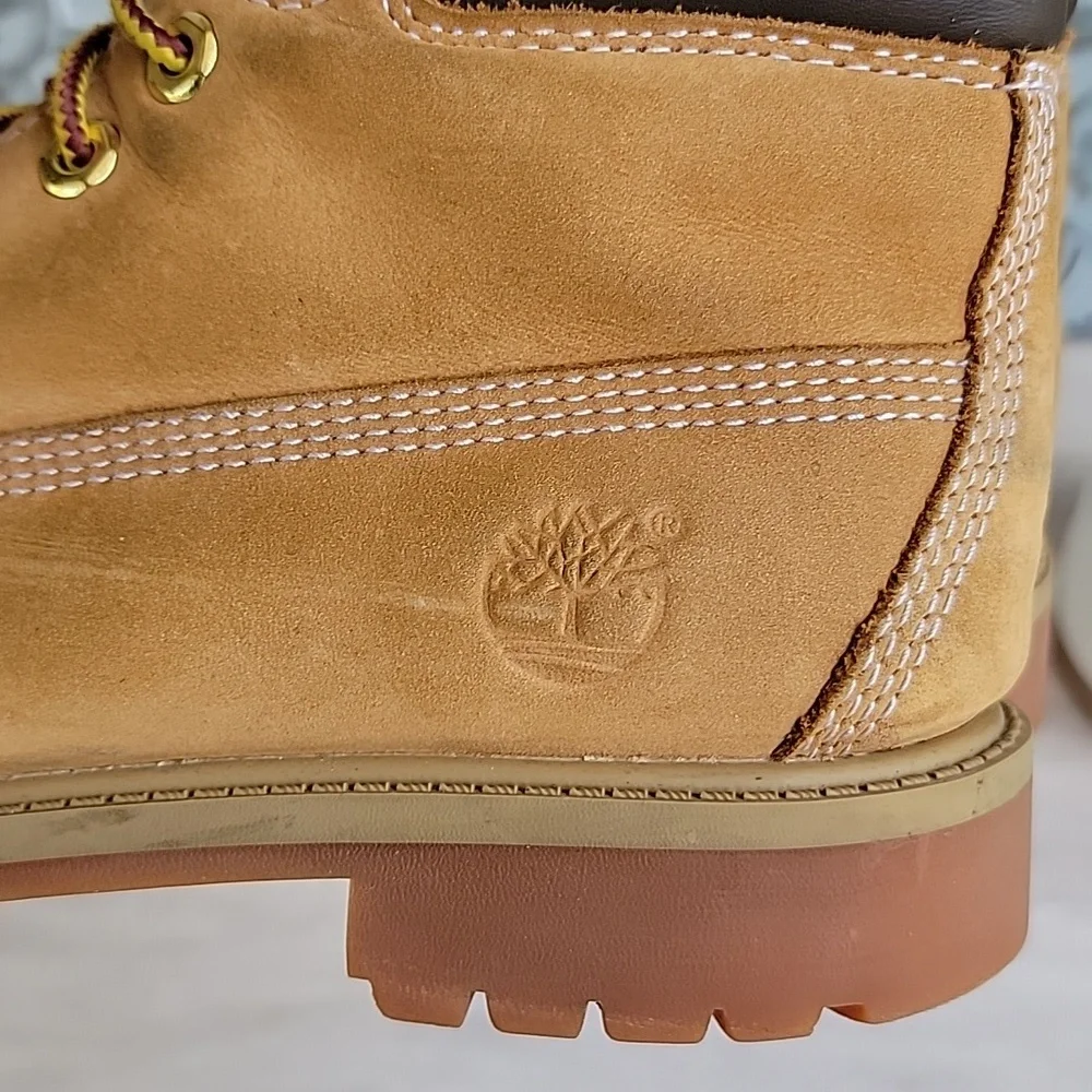 Timberland Youth Premium 6 in. Primaloft Waterproof Nubuck Boot Wheat Sz 2.5
